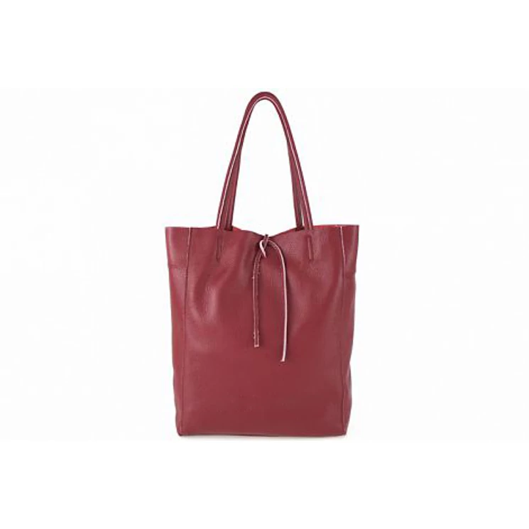 Valódi bőr női táska sötétpiros színben