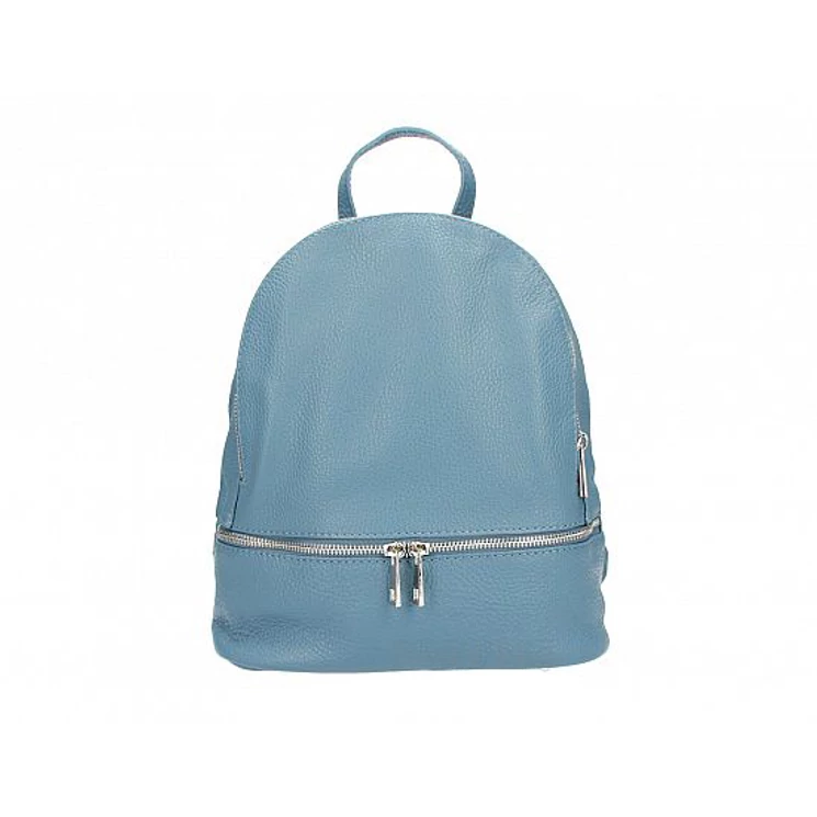 Valódi bőr női hátizsák Világoskék