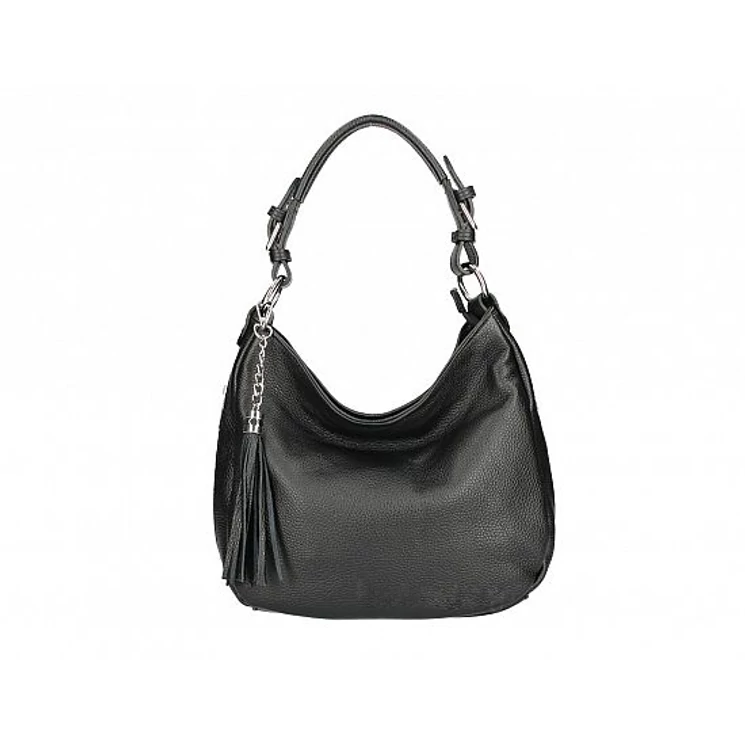 Valódi bőr női táska fekete színben