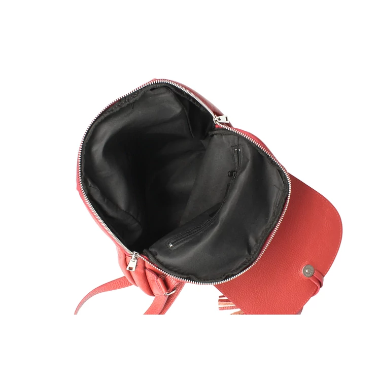 Valódi bőr női hátizsák fekete színben S7165 Black