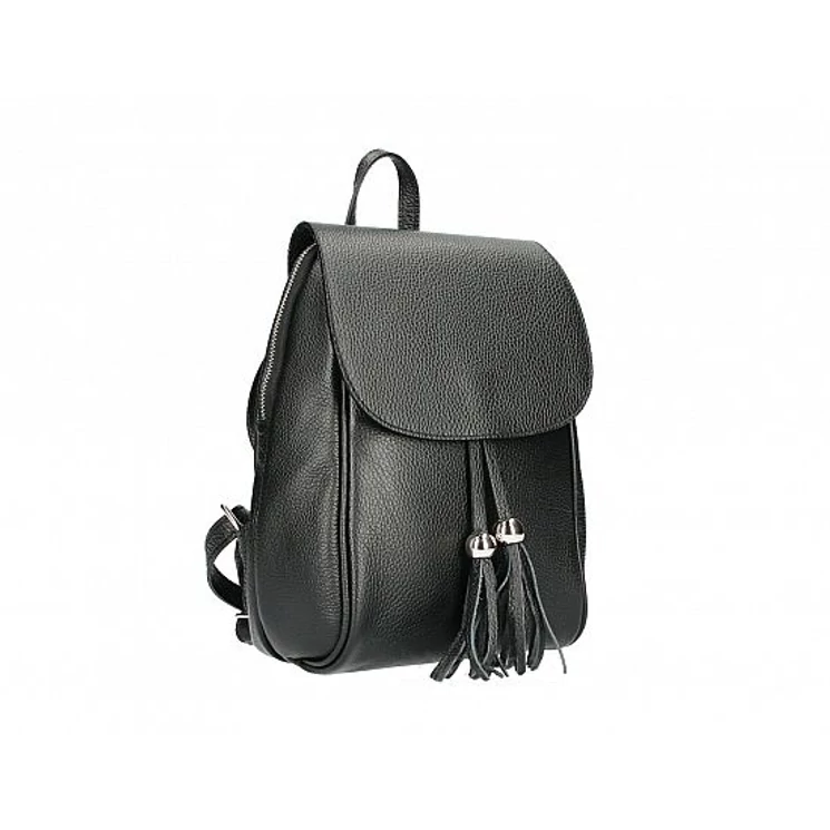 Valódi bőr női hátizsák fekete színben S7165 Black