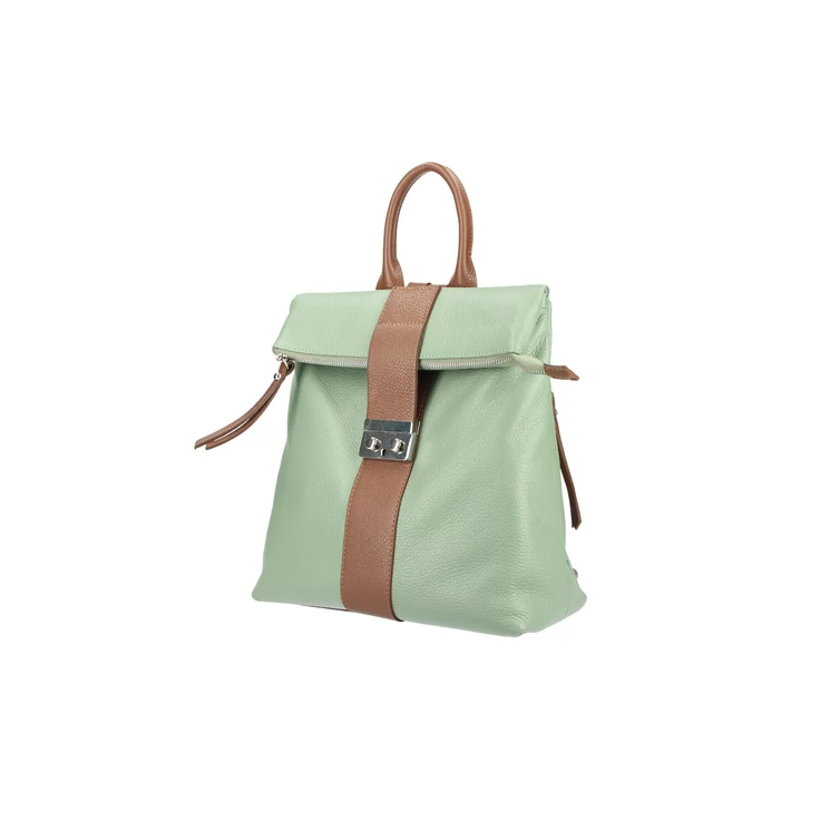 Valódi bőr női hátizsák S7173 Fekete+Barna