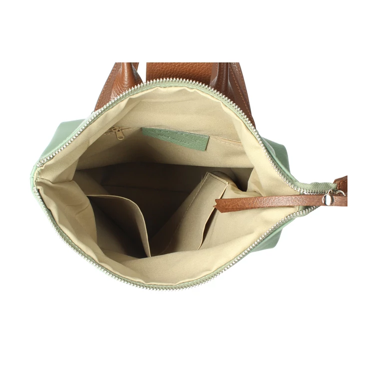 Valódi bőr női hátizsák S7173 Fekete+Barna