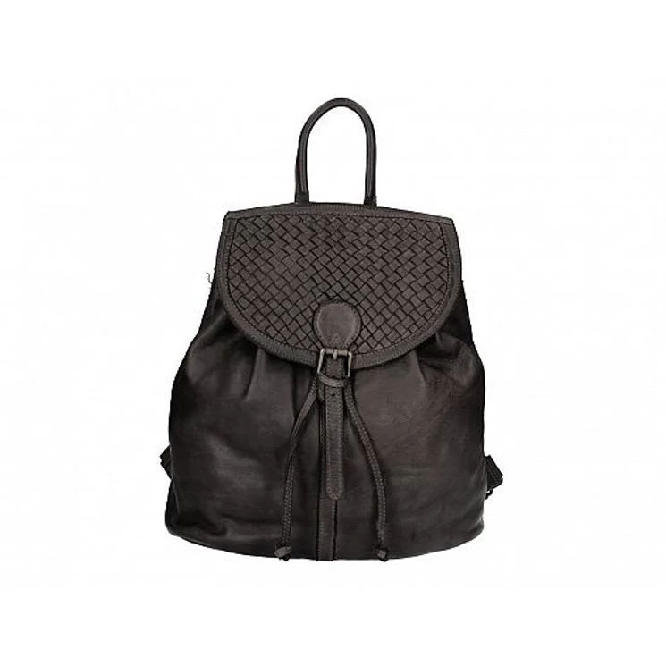 Valódi bőr női Hátizsák Fekete