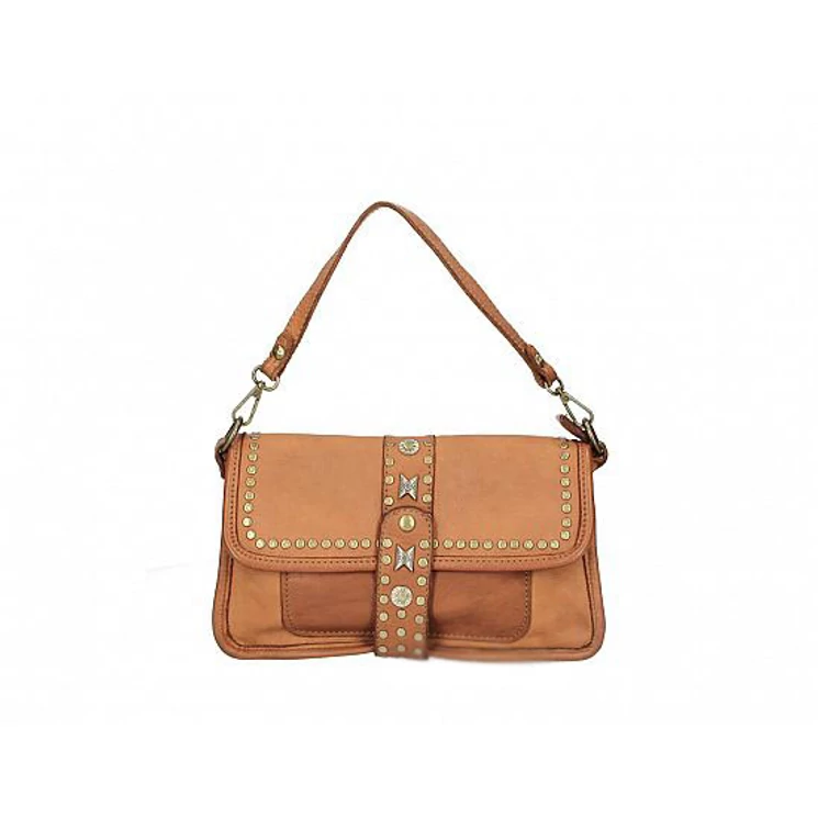 Valódi bőr női Táska Konyak