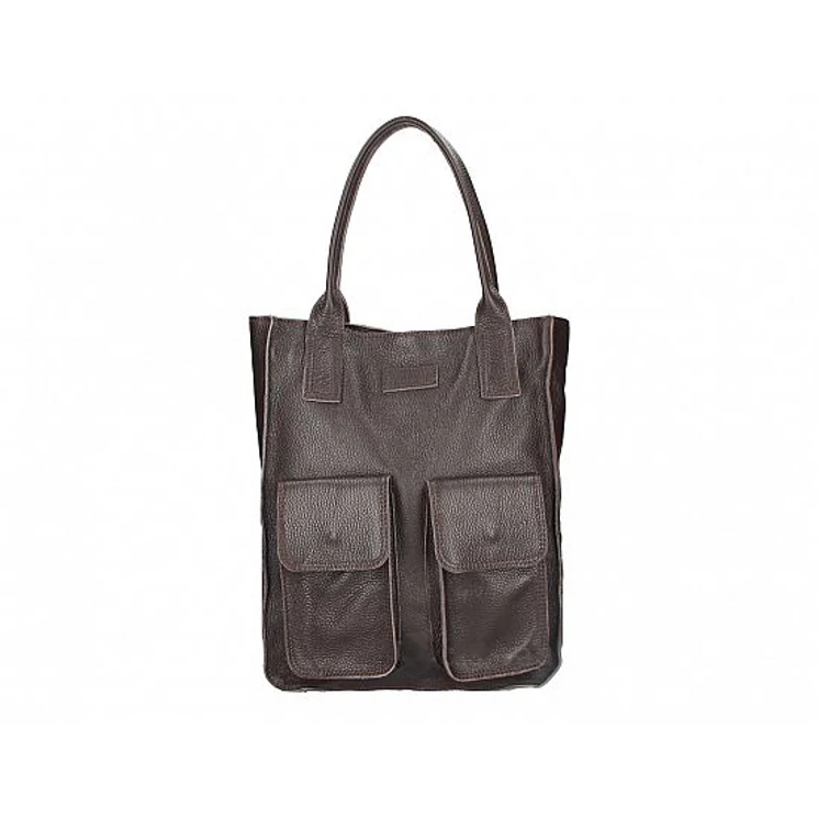 Valódi bőr női táska S7275 Sötétbarna