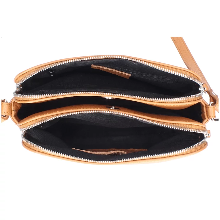 Valódi bőr női piros oldaltáska