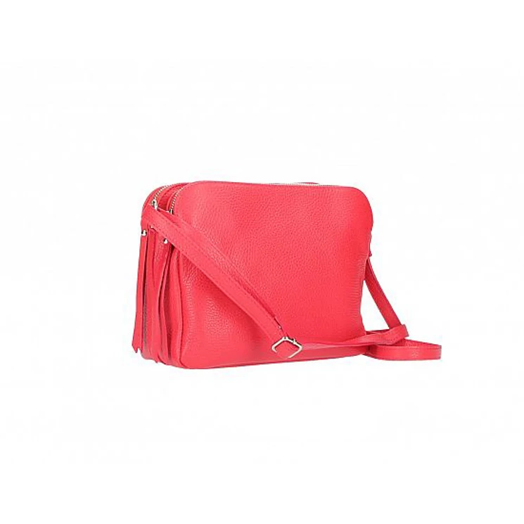 Valódi bőr női piros oldaltáska
