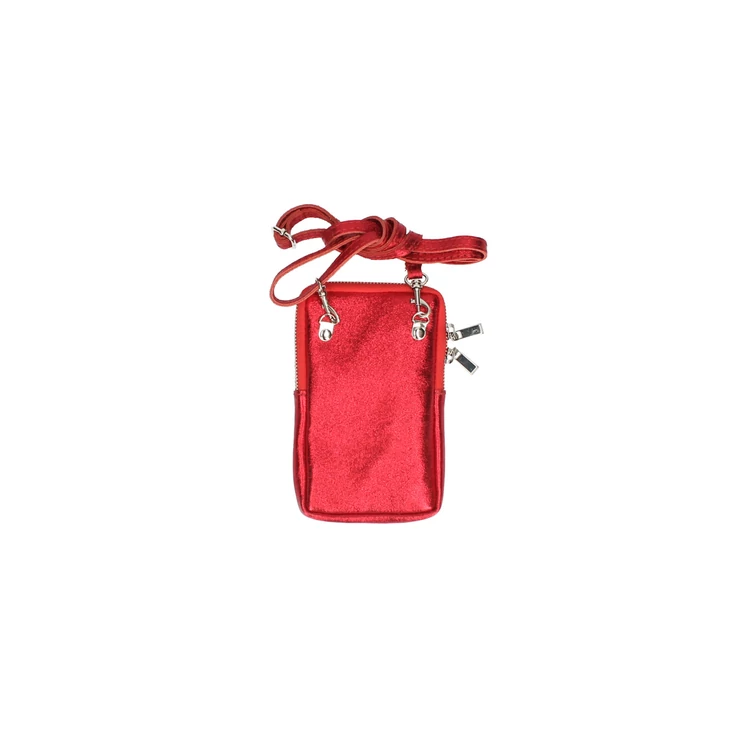 Valódi bőr nyakba akasztható telefontartó