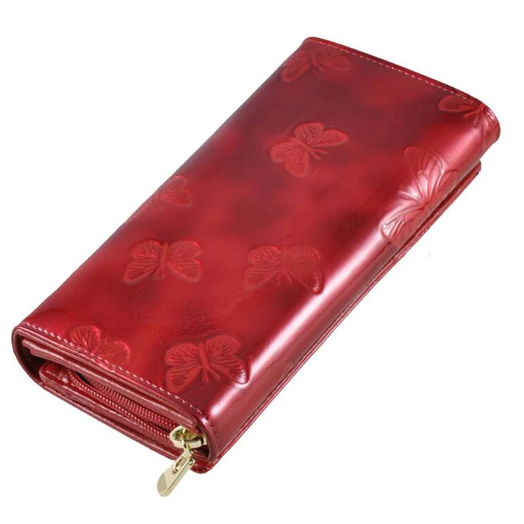 Gregorio lakk bőr női pénztárca piros színben GF106 Red