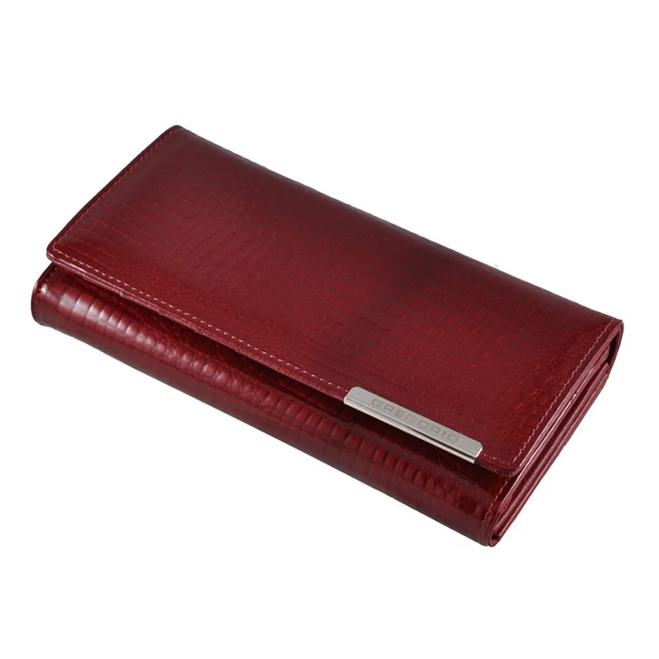 Gregorio lakk bőr női pénztárca piros színben GF106 Red