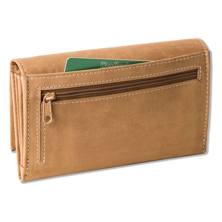 Woodland valódibőr Brifkó pénztárca pincér pénztárca barna színben