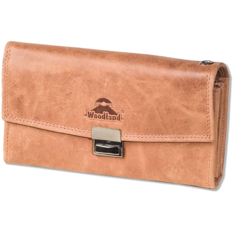 Woodland valódibőr Brifkó pénztárca pincér pénztárca barna színben