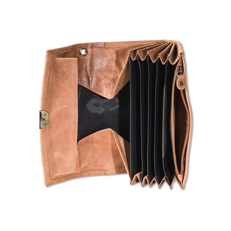 Woodland valódibőr Brifkó pénztárca pincér pénztárca barna színben