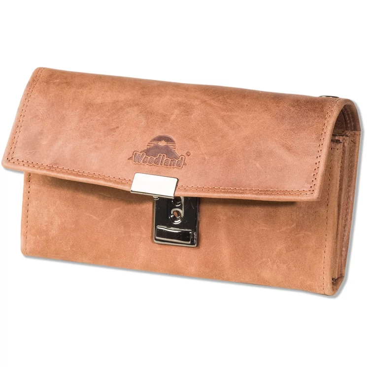 Woodland valódibőr Brifkó pénztárca pincér pénztárca barna színben