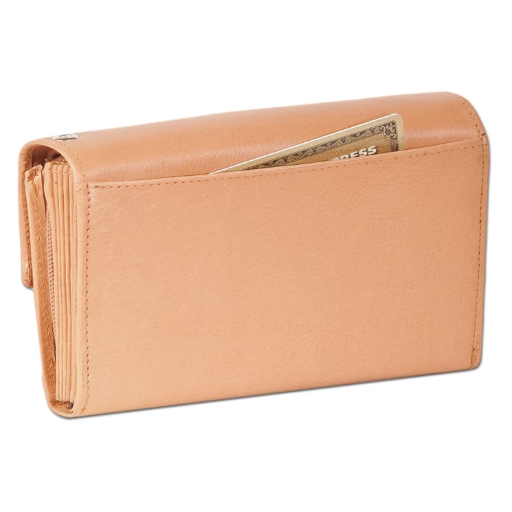 Rimbaldi valódibőr Brifkó pénztárca pincér pénztárca bézs színben