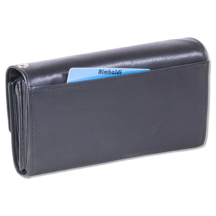 Rimbaldi valódibőr Brifkó pénztárca pincér pénztárca fekete színben
