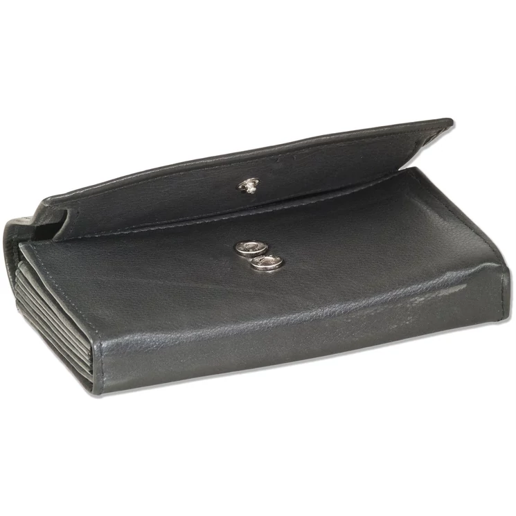 Rimbaldi valódibőr Brifkó pénztárca pincér pénztárca fekete színben