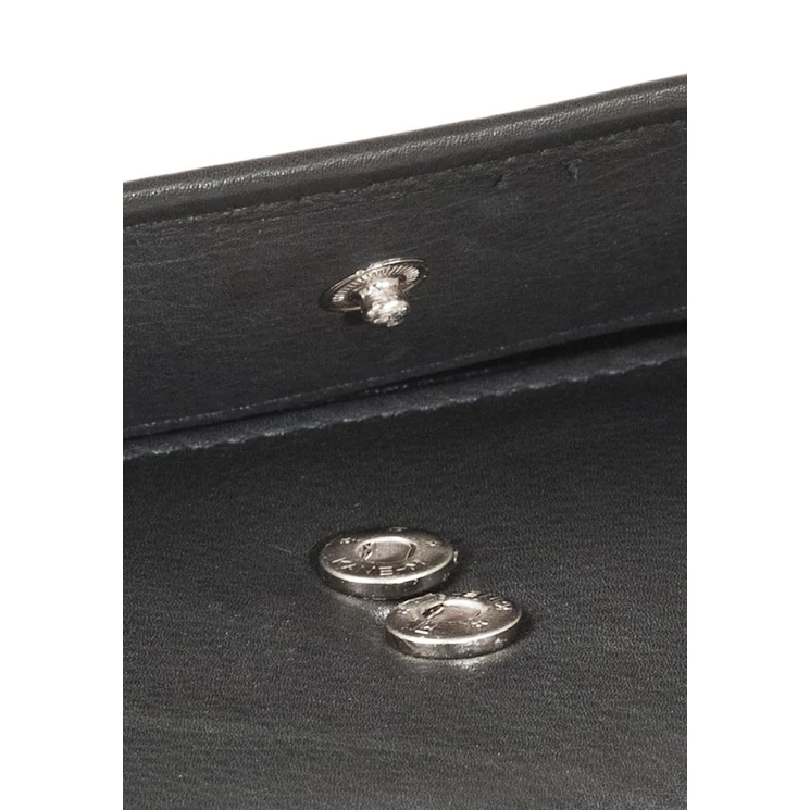 Rimbaldi valódibőr Brifkó pénztárca pincér pénztárca fekete színben