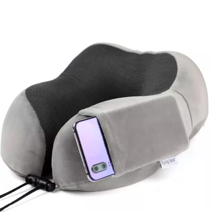 Memóriahabos nyakpárna szürke színben