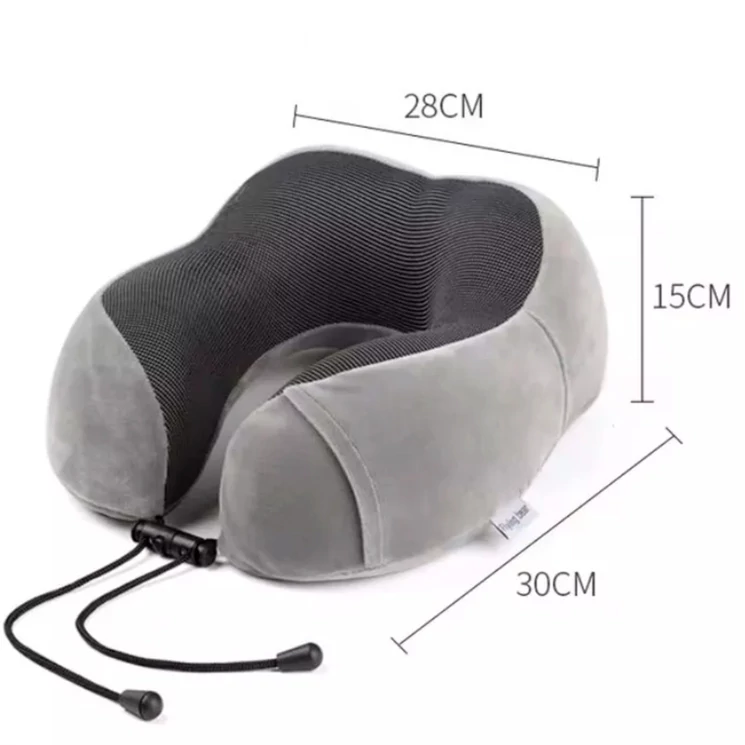 Memóriahabos nyakpárna szürke színben