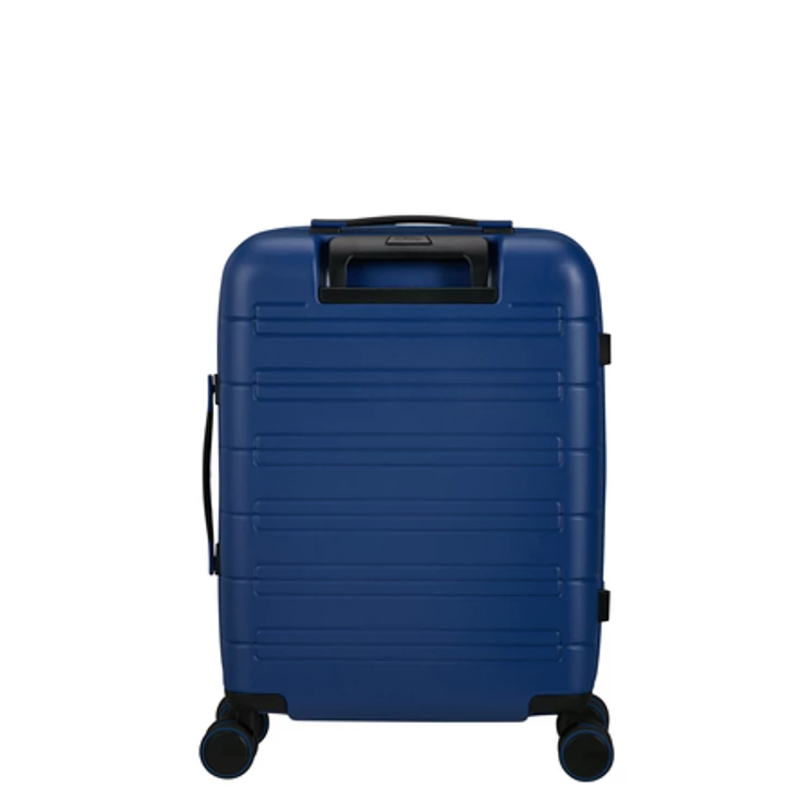 American Tourister Novastream bővíthető Spinner bőrönd 55 + laptop tartó rekesz kék 