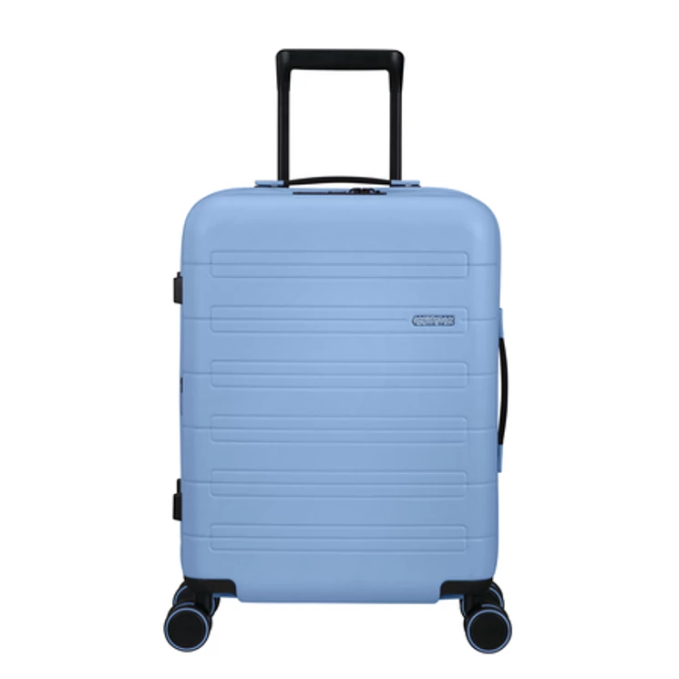 American Tourister Novastream bővíthető Spinner bőrönd 55 világoskék
