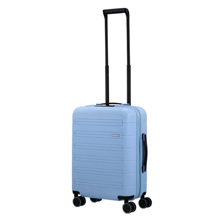American Tourister Novastream bővíthető Spinner bőrönd 55 világoskék