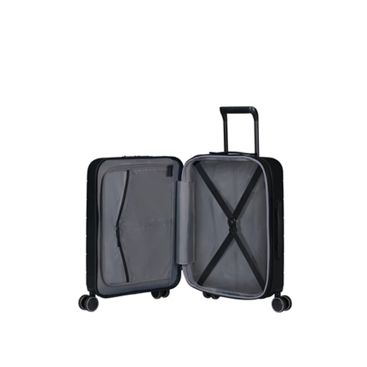 American Tourister Novastream bővíthető Spinner bőrönd 55 fekete