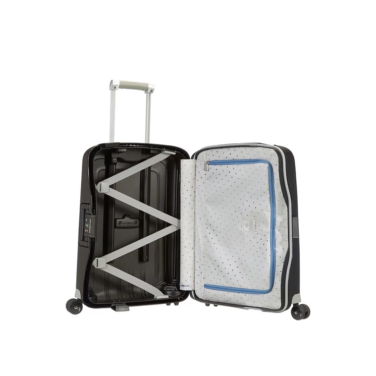 Samsonite S-Cure Spinner bőrönd 55 cm-es kabinbőrönd  ajándék bőröndhuzattal