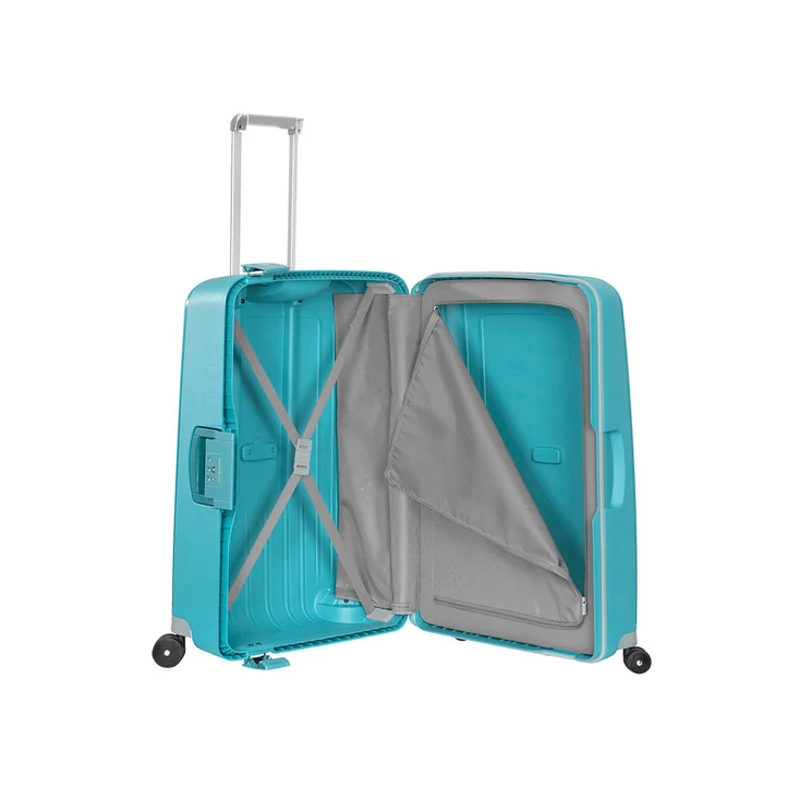 Samsonite S-Cure Spinner bőrönd 81 cm-es ajándék bőröndhuzattal