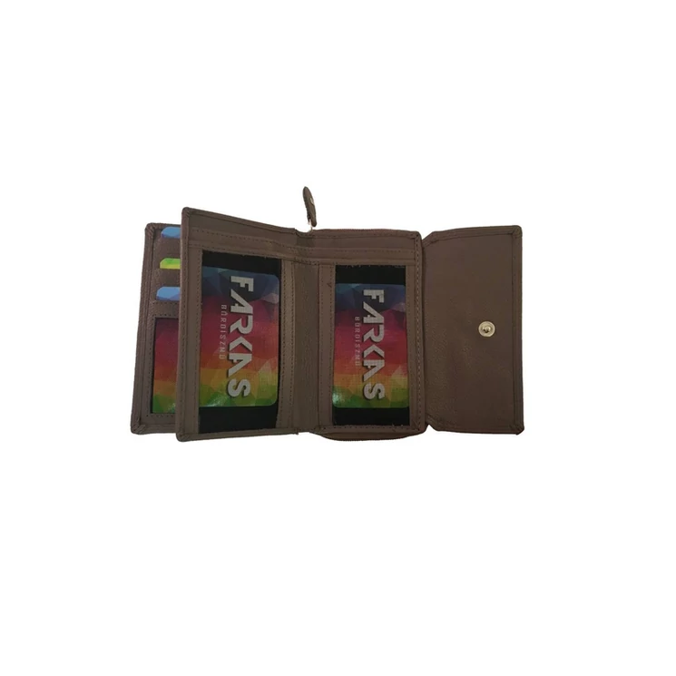 Női pénztárca bőrből RFID védelemmel 13048 Brown