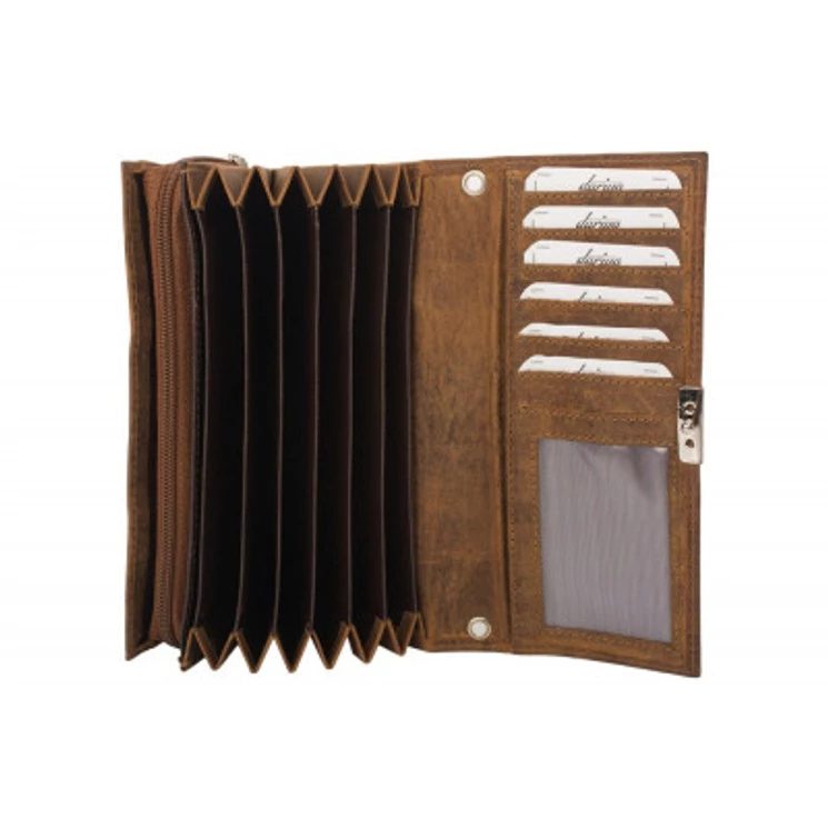 Vadászbőr Brifkó pénztárca pincér pénztárca barna színben