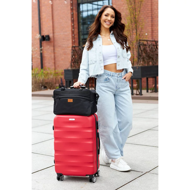 4 Kerekes Kabin Borönd Piros színben