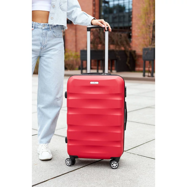 4 Kerekes Kabin Borönd Piros színben