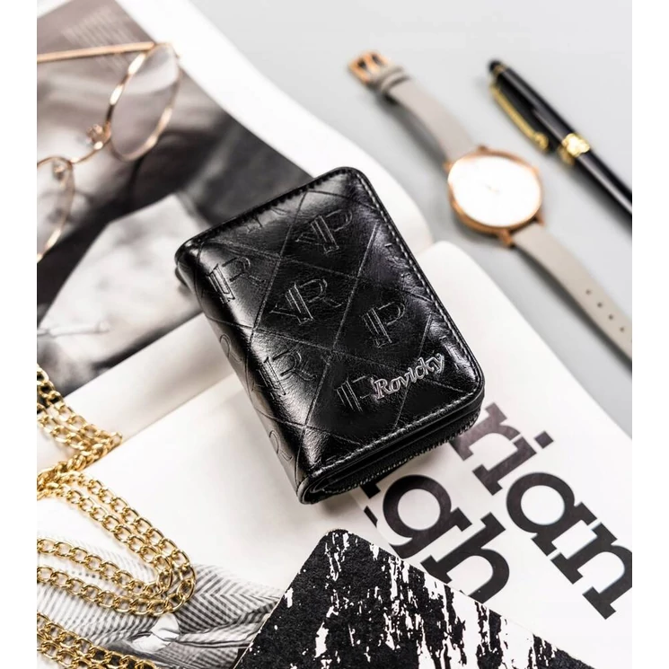 Kisméretű női pénztárca Fekete színben