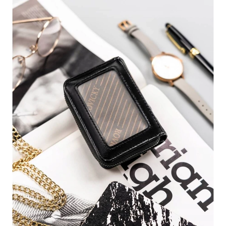 Kisméretű női pénztárca Fekete színben