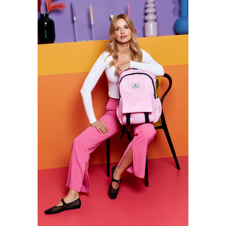 Női Nagyméretű Városi Hátizsák Rózsaszín színben