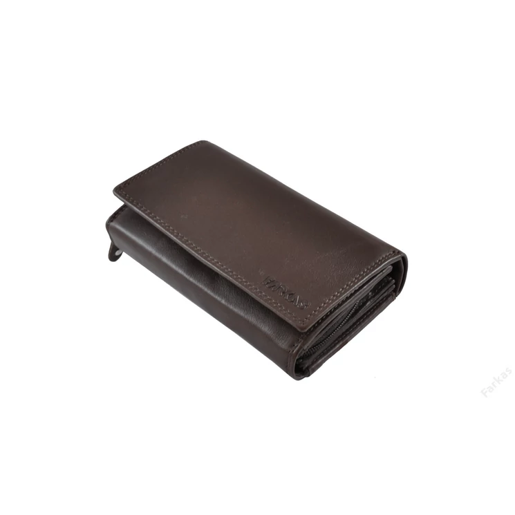 Divatos Valódi bőr női pénztárca barna színben