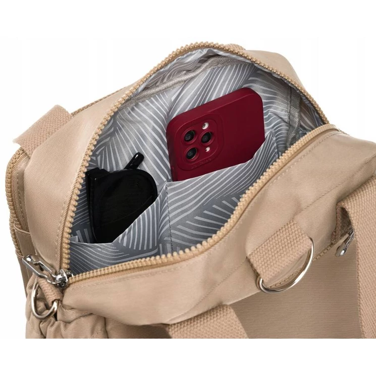 Többfunkció női városi hátizsák Bézs színben
