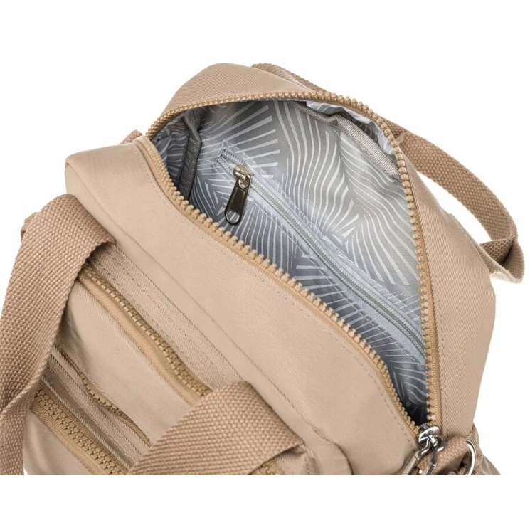 Többfunkció női városi hátizsák Bézs színben