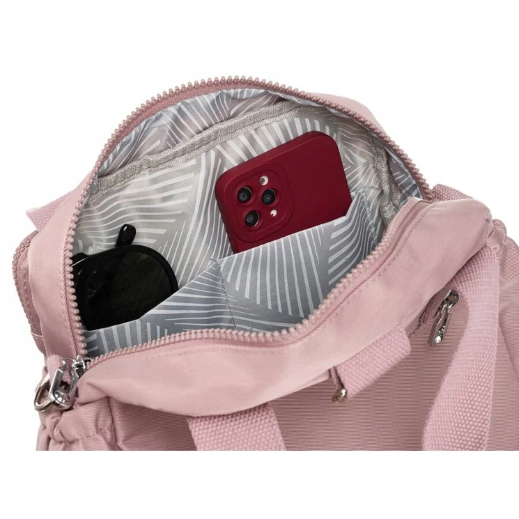 Többfunkció női városi hátizsák Rózsaszín színben