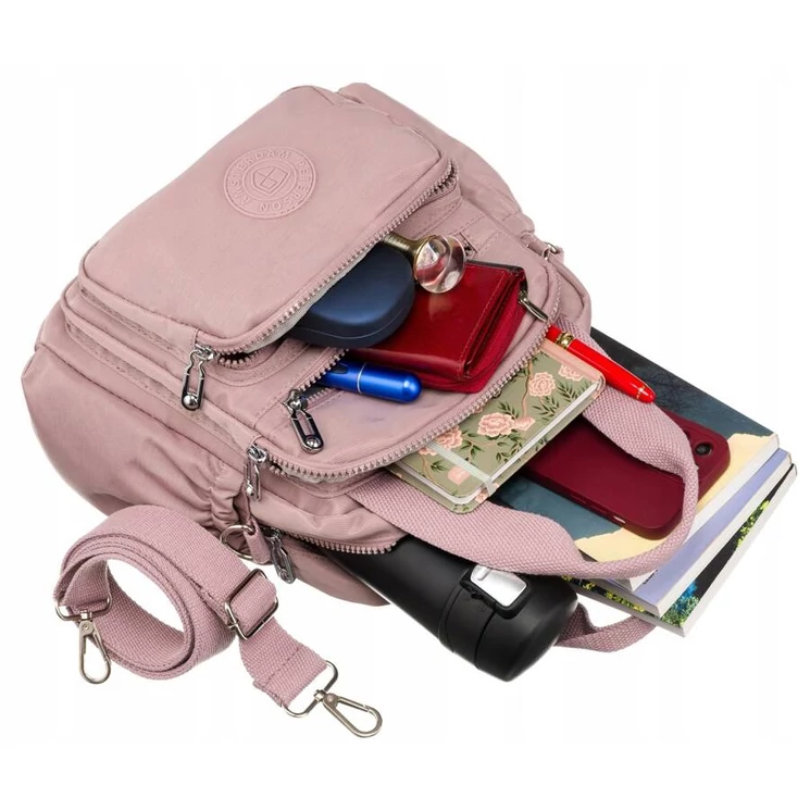 Többfunkció női városi hátizsák Rózsaszín színben