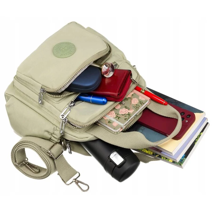 Többfunkció női városi hátizsák Khaki színben