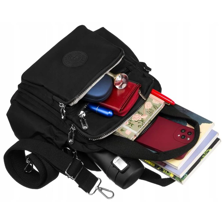 Többfunkció női városi hátizsák Fekete színben