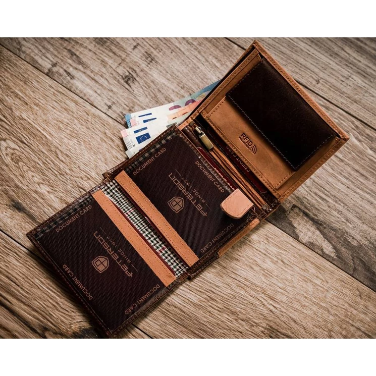 Valódi Bőr férfi pénztárca RFID védelemmel