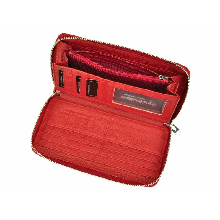  Jennifer Jones Lakk Valódi bőr Pénztárca piros színben