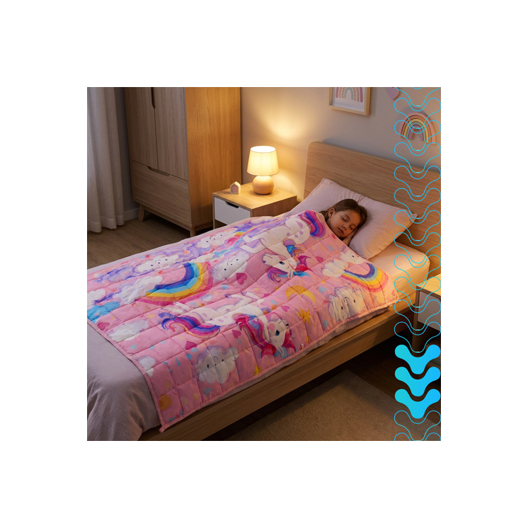 Unikornisos Súlyozott takaró Szenzoros takaró 3 kg 100x150 cm ajándékba gyerekeknek
