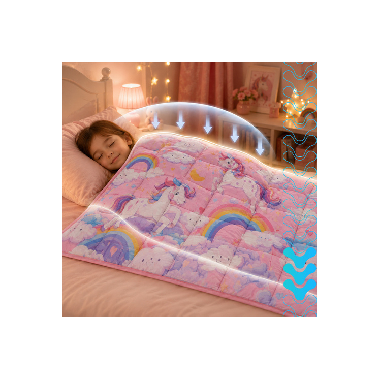 Unikornisos Súlyozott takaró Szenzoros takaró 3 kg 100x150 cm ajándékba gyerekeknek
