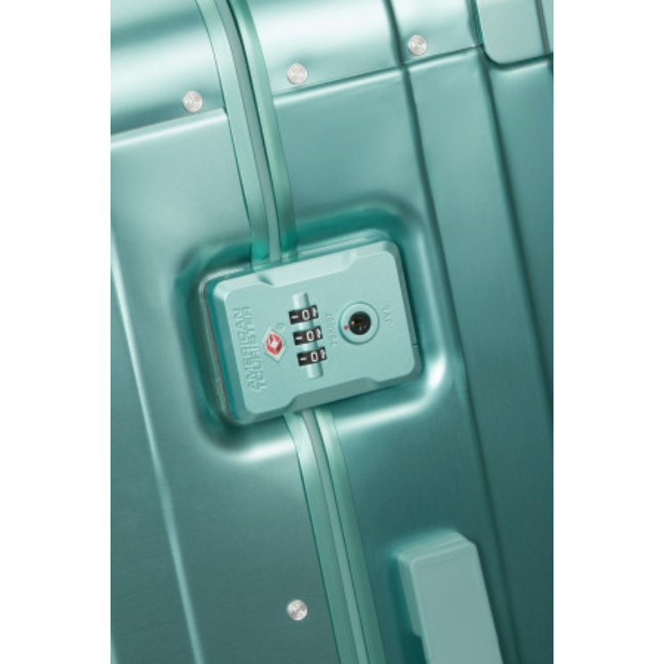 American Tourister SOUNDBOX ALU SPINNER 68/25 TSA DUSTY TURQUOISE